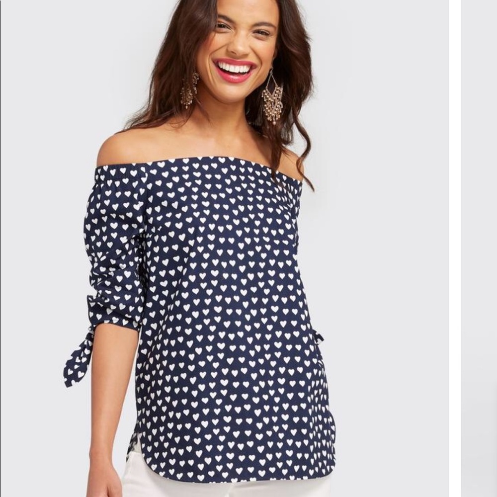 Draper James heart field Lennox top